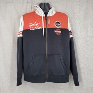 Harley Davidson Full Zip Sweatshirt Jacket With Hood Hoodie